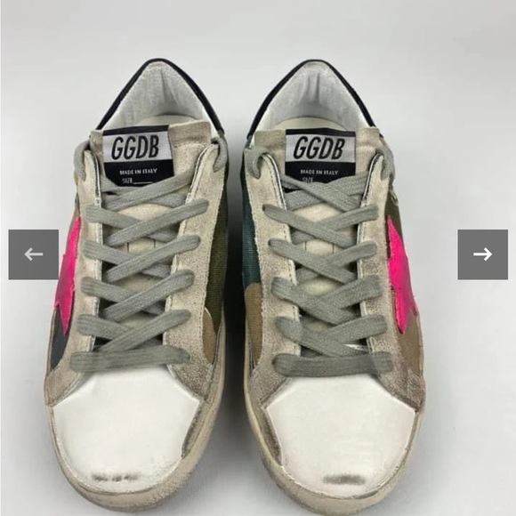 Golden Goose Women's Camouflage and Pink Star Sneakers size 40 - Picture 7 of 13